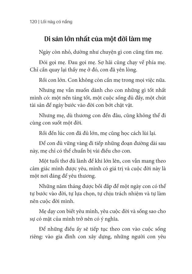 Trang 120 sách - di sản của người mẹ